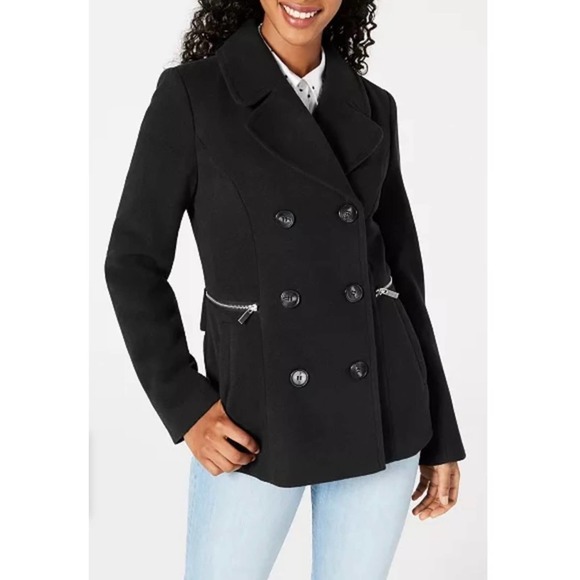 Maralyn & Me Juniors Double Breasted Peacoat - Picture 1 of 10